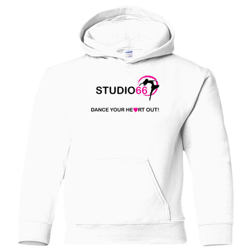 Dance Your Heart Out Youth Hooded Sweatshirt - White Thumbnail
