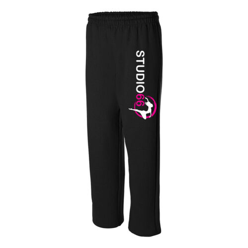 Studio66 Open Bottom Sweatpants - Black Thumbnail