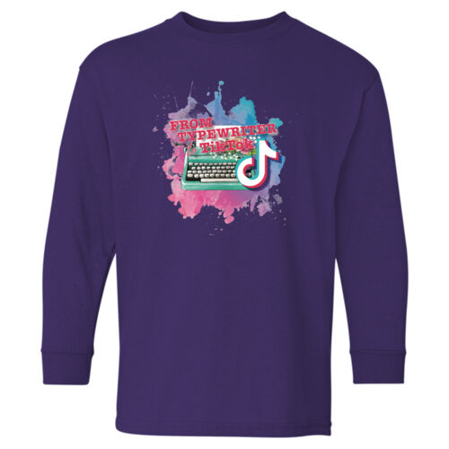 From Typewriter to TikTok - Heavy Cotton Youth Long Sleeve T-Shirt Thumbnail